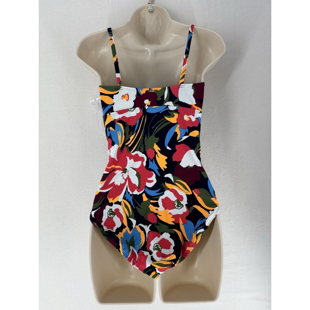 Anne Cole One Piece Shirred Swimsuit Size 10 Removable Straps New With Tags - Picture 2 of 8